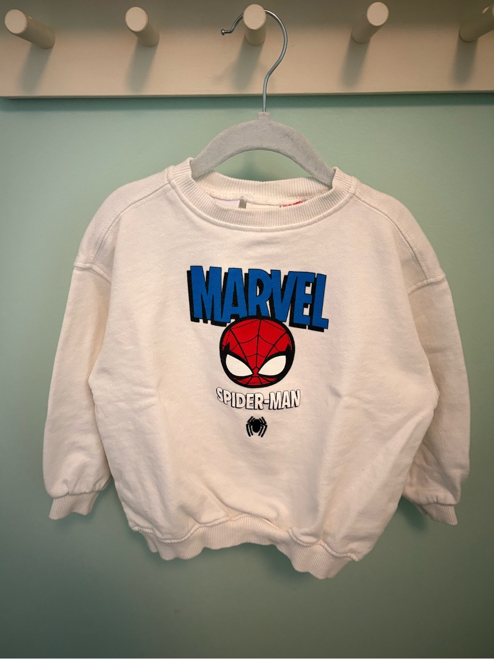 Zara Marvel Spider-Man White Kids Sweatshirt